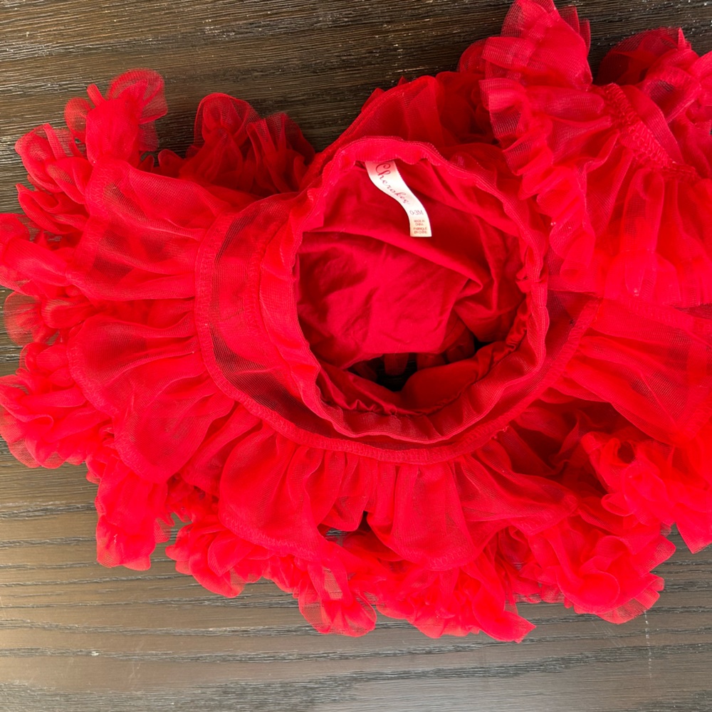 Cherokee Red Infant Ruffle Tulle Tutu Skirt - Picture 7 of 7